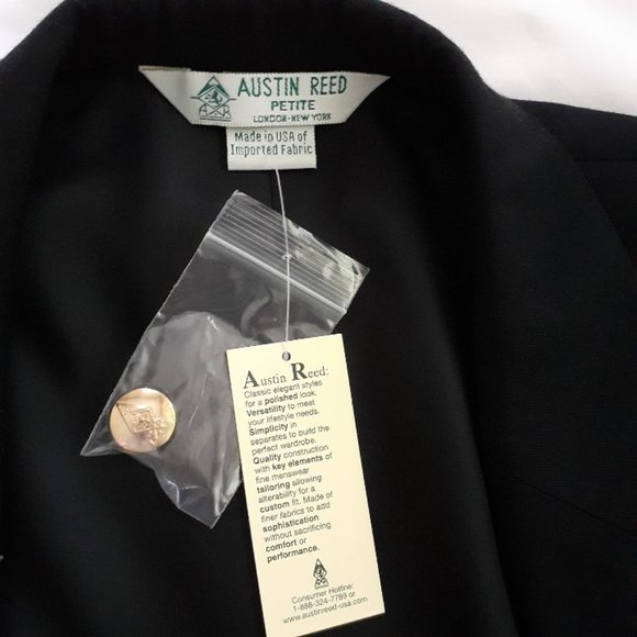 Austin Reed Black Wool Hanover Blazer 10P NWT New with Tags - Picture 10 of 14